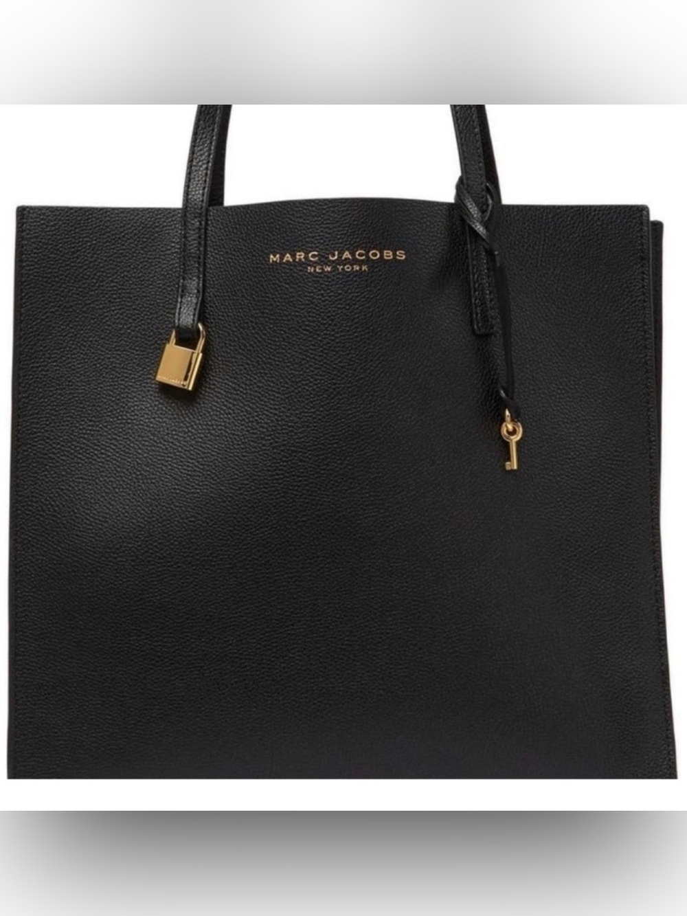 Marc Jacobs ‘The Grind’ Black Pebbled Leather Tote
